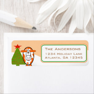 Christmas Cow Dairy Farm Return Address