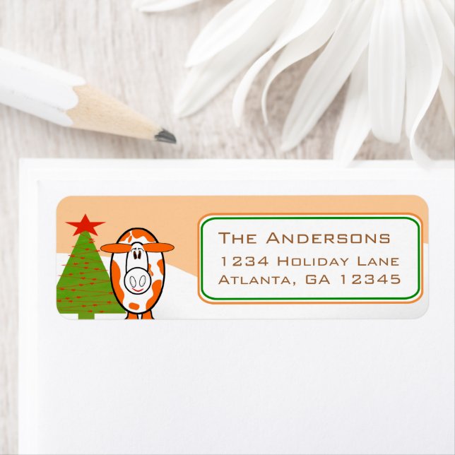 Christmas Cow Dairy Farm Return Address (Insitu)