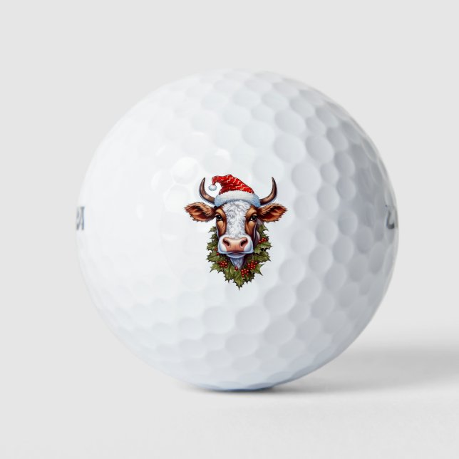 Christmas Cow Golf Balls (Front)