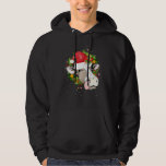 Christmas Cow Head Wreath Cow Wearing Santa Hat Hoodie<br><div class="desc">Christmas Cow Head Wreath Cow Wearing Santa Hat</div>