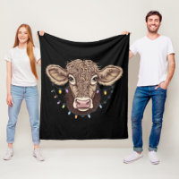 Christmas Cow Lover Lights Farm Farmer Xmas