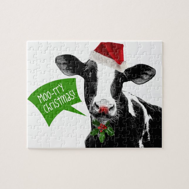 Christmas Cow - Moory Xmas! Jigsaw Puzzle (Horizontal)