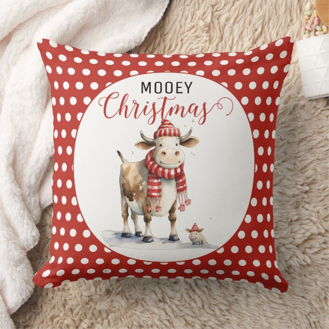Christmas Cow Pun  Cushion (Blanket)