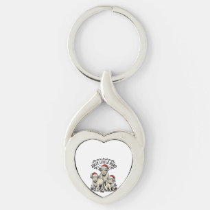Christmas Cow Shirt Vintage Holiday Herd Art Key Ring