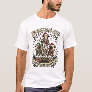 Christmas Cow Trio Vintage Barn Holiday Shirt Desi