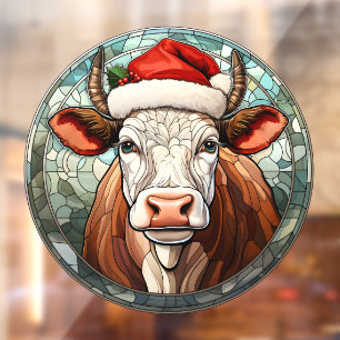 Christmas Cow Window Cling