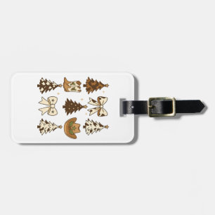 Christmas Cowboy Boots Western Santa Xmas Luggage Tag