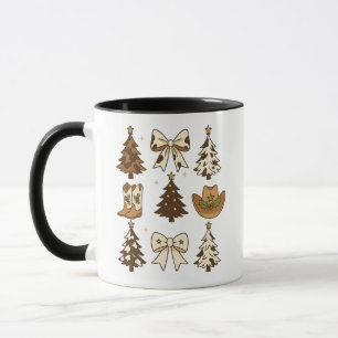 Christmas Cowboy Boots Western Santa Xmas Mug