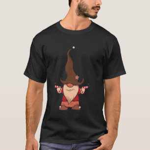 Christmas Cowboy Gnome Funny Holiday Gnomes Xmas C T-Shirt