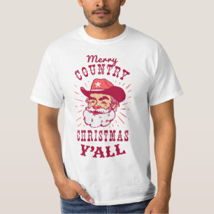Christmas Cowboy Santa Claus   Value T-shirt