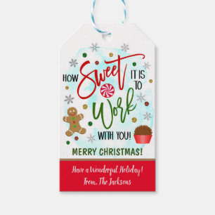Christmas Coworker How Sweet To Work With You Gift Tags