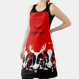 Christmas Cows Apron