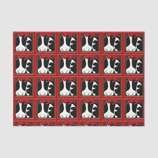 Christmas Cows Decoupage 10x15 Tissue Paper (Front)