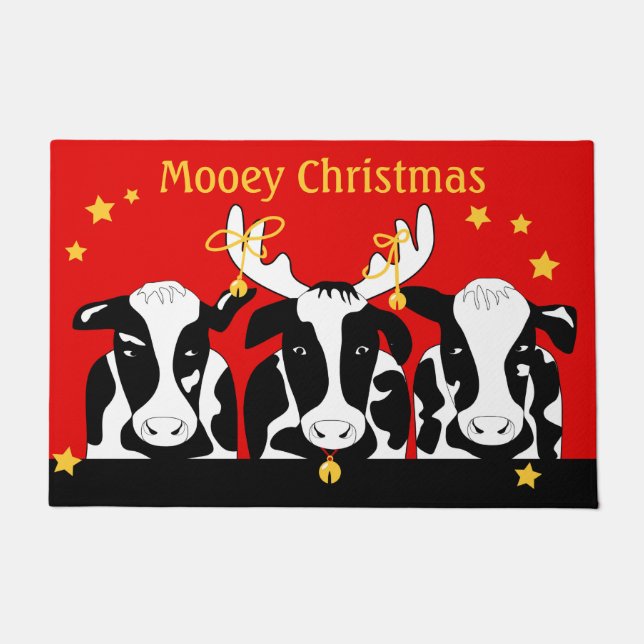 Christmas Cows Doormat (Front)