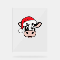 Christmas Cows Santa Cute Xmas Heifer Girls Kids W