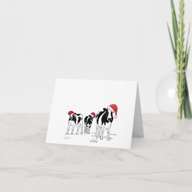 Christmas Cows Thank You Card (Front)