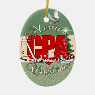CHRISTMAS CPA Certified Public Accountant Ceramic Tree Decoration
