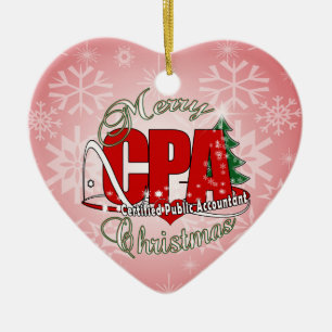 CHRISTMAS CPA Certified Public Accountant Ceramic Tree Decoration