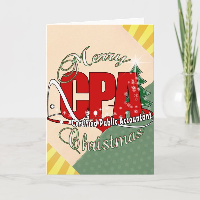 CHRISTMAS CPA Certified Public Accountant Holiday Card (Front)