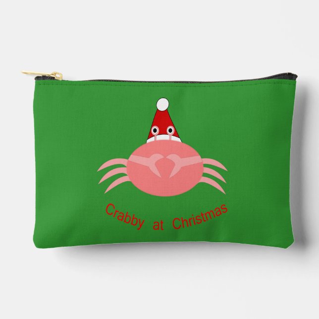 Christmas Crab Accessory Pouch (Front)