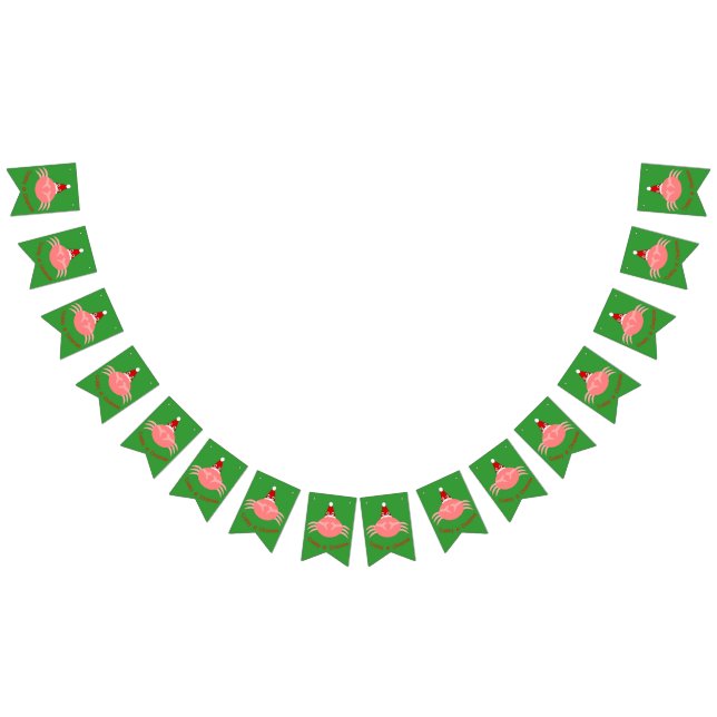 Christmas Crab Bunting Flags (All)