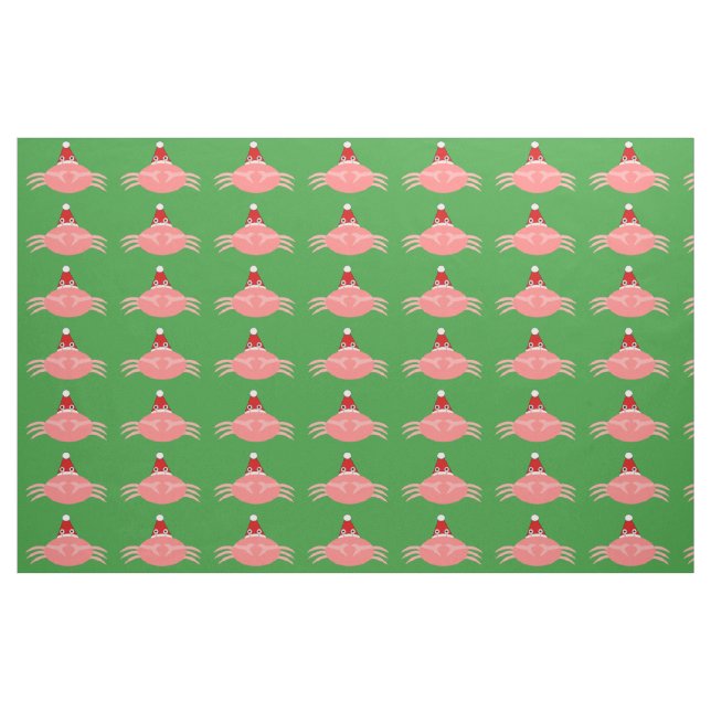 Christmas Crab Craft Fabric (Fat Quarter)