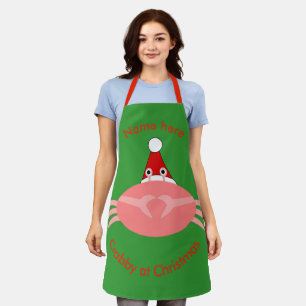 Christmas Crab Custom Apron