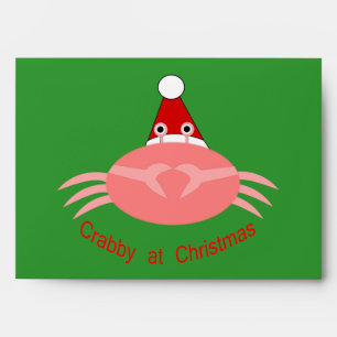 Christmas Crab Custom Envelopes