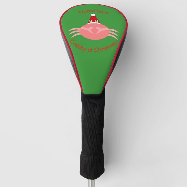 Christmas Crab Custom Golf Driver Cover (Front)