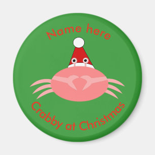 Christmas Crab Custom Magnet