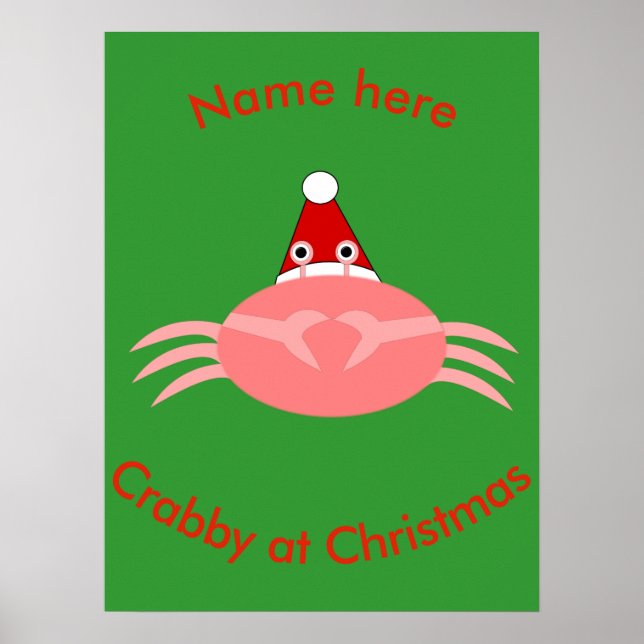 Christmas Crab Custom Poster (Front)