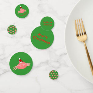 Christmas Crab Custom Table Confetti