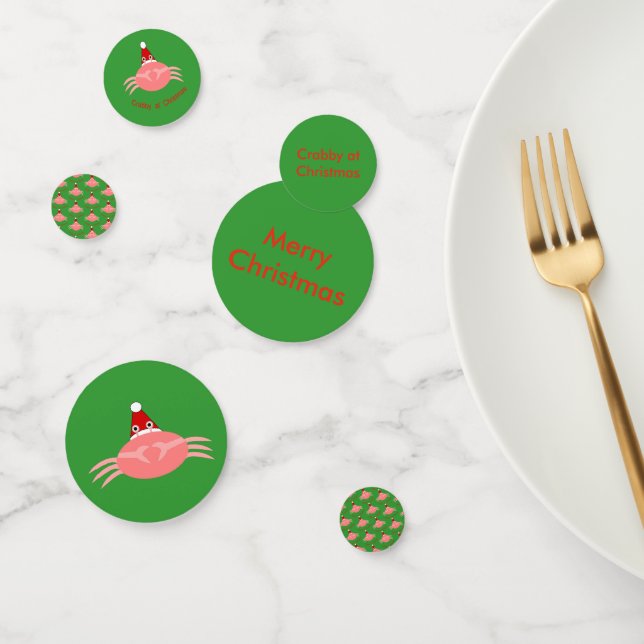 Christmas Crab Custom Table Confetti (Group)