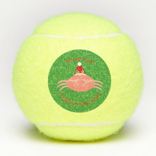 Christmas Crab Custom Tennis Balls