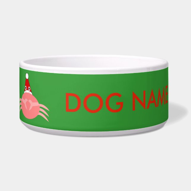 Christmas Crab Dog Bowl (Left)