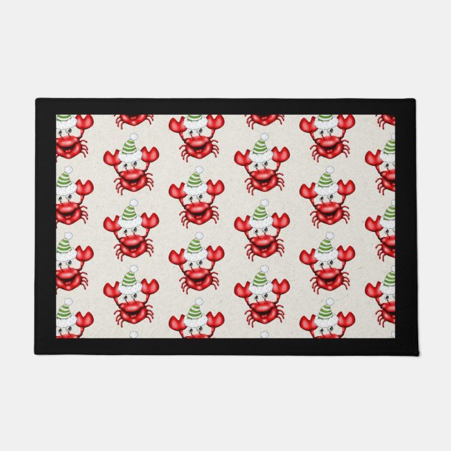 Christmas Crab Door Mat (Front)