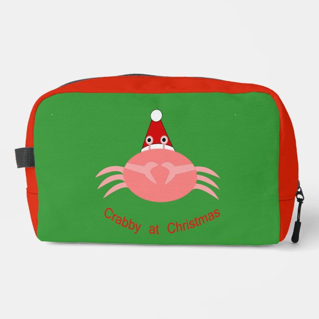 Christmas Crab Dopp Kit (Front)