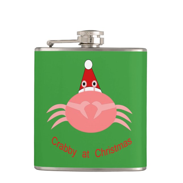 Christmas Crab Flask (Front)