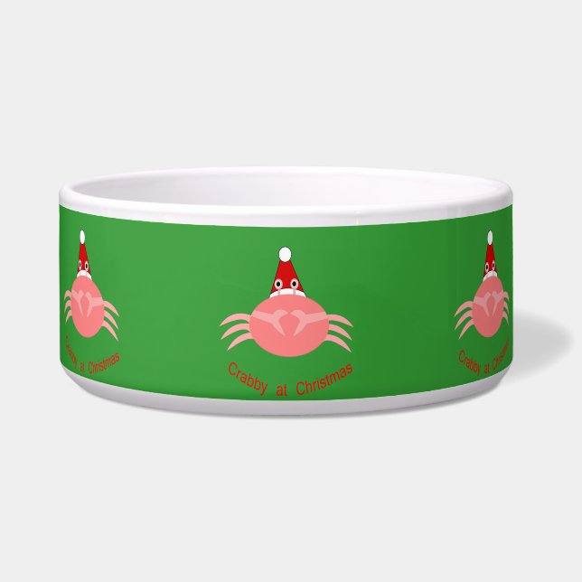 Christmas Crab Pet Bowl (Front)
