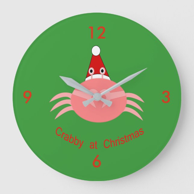 Christmas Crab Wall Clock (Front)