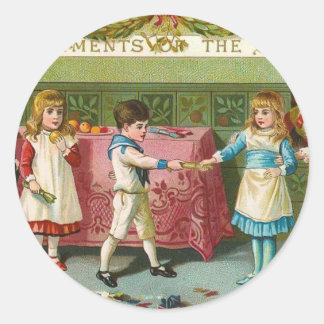 Christmas Crackers Classic Round Sticker