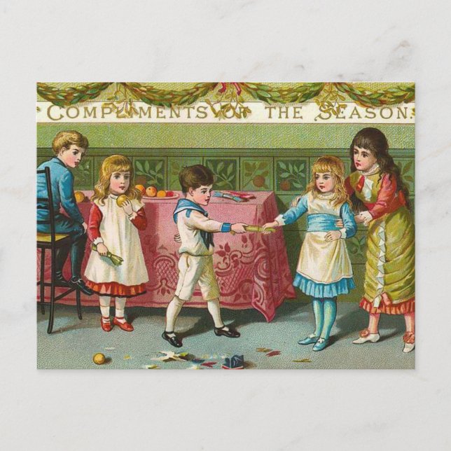 Christmas Crackers Holiday Postcard (Front)