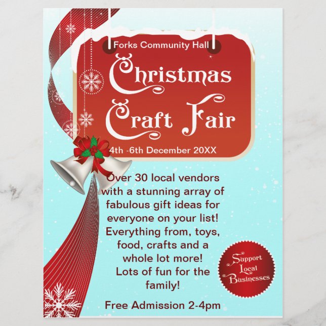 Christmas Craft Fair Business Flyer (Front)