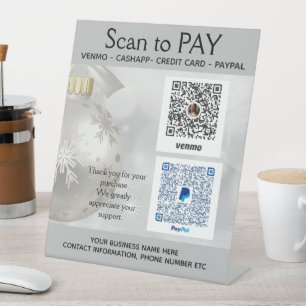 Christmas Craft Show Ideas VenmoPay Here Pedestal Sign