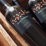 Christmas Cranberry and Popcorn Rustic Chalkboard  Wine Label<br><div class="desc">Recapture the old fashioned feel of a rustic,  homespun Christmas with these wine lables sure to make a special gift for your guests!  Fully customisable to say just what you want.</div>