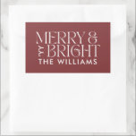 Christmas cranberry burgundy modern elegant simple rectangular sticker<br><div class="desc">Christmas natural cranberry burgundy modern elegant simple holiday parcel label stickers</div>
