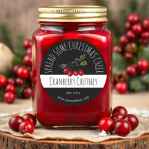 Christmas Cranberry Chutney Labels