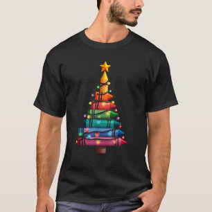 Christmas Crayon Tree Christmas Lights Xmas School T-Shirt