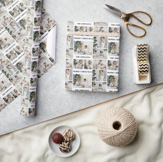 Christmas Create Your Own 6 Photo Collage Wrapping Paper (Crafts)