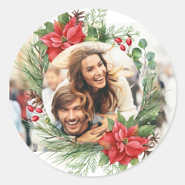 Christmas  Create your own  Classic Round Sticker (Front)